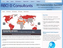 Tablet Screenshot of abcisoconsultants.com